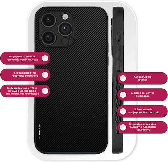 Калъф Sonique Carbon Series за Oppo Reno12 F 5G Черен