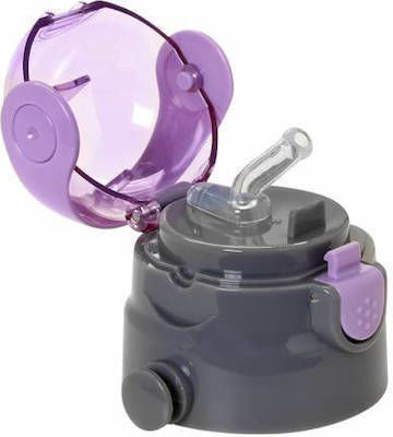 Ecolife Ανταλλακτικό Καπάκι για Θερμός 400ml από Πλαστικό Λιλά