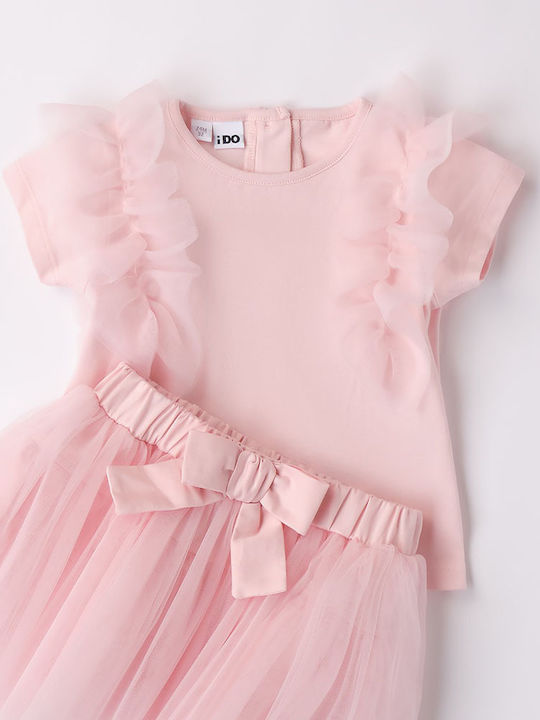 Kinder-Set mit Rock Sommer 2Stück Pink