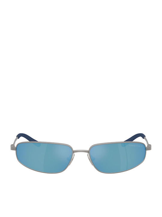 Arnette Sunglasses Silver with Metal Frame & Blue Lens