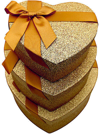 Box für Geschenke Gold 3Stück