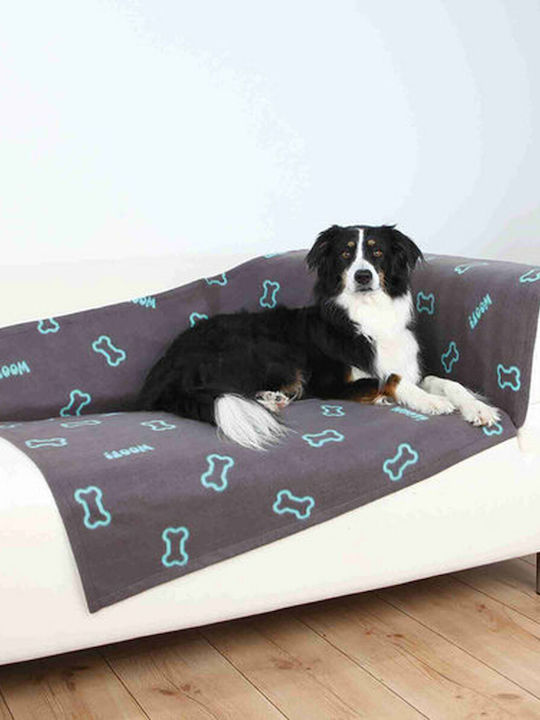 Trixie Barney Blanket Dog Taupe/Blue 150x100cm