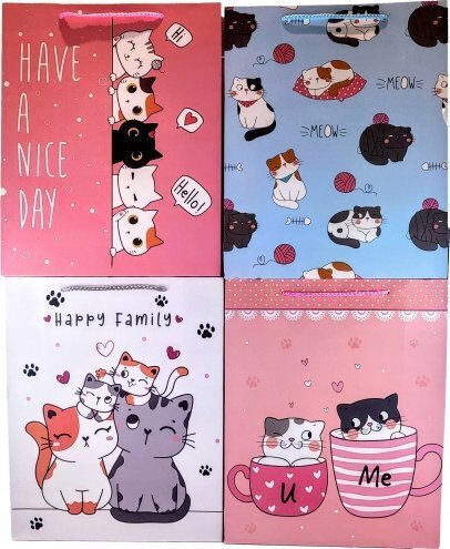 Ast Bag X 12 Gift Cats 4 Wz 40x30x12 Cm