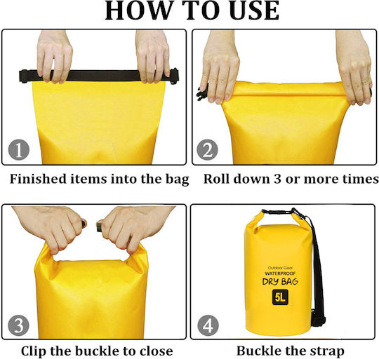 Waterproof Shoulder Bag 20L Yellow