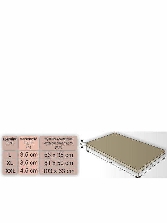 Hobbydog Στρώμα Σκύλου Ορθογώνιο Μαύρο 81x50εκ.