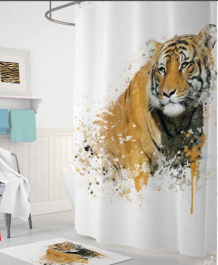 Tropik Home Душ завеса Тъканна 180x200см Tiger