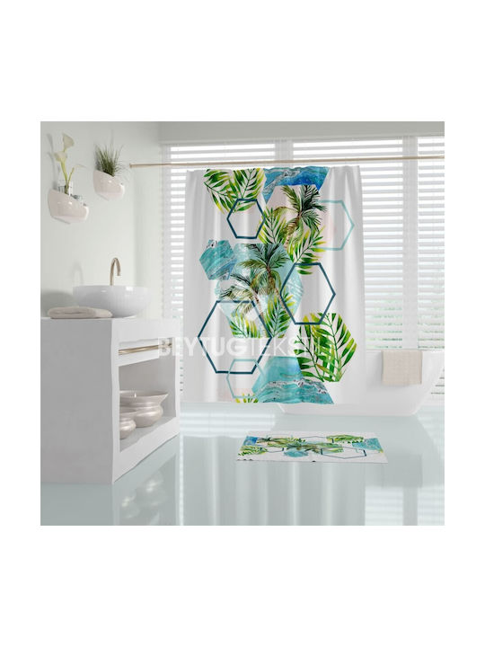 Tropik Home Κουρτίνα Μπάνιου Υφασμάτινη 180x200cm Island