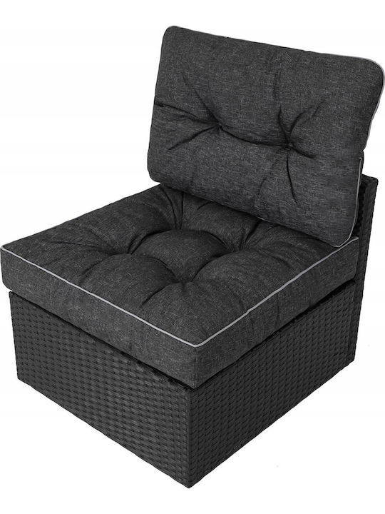 Sofa für Hunde Schwarz 60x60cm