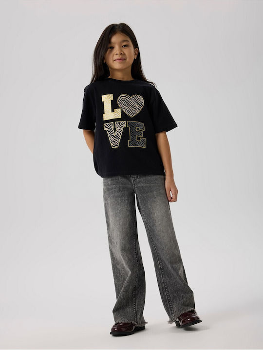Kids' Shirt Short Sleeve Black Heart