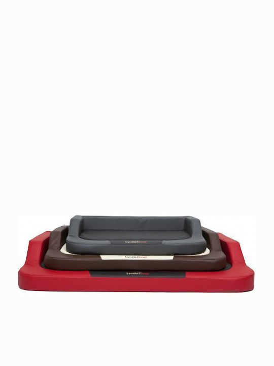 Dog Bed Memory Foam Faux Leather Black Dark Grey Hobbydog Xl 94x62cm