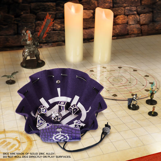 Enhance 7pc Metal Rpg Dice Collector's Edition Purple