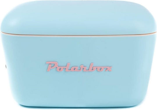 Polarbox Classic & Pop Style Portable Fridge 12lt Light Blue - Pink