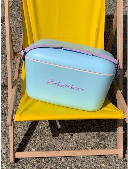 Polarbox Classic & Pop Style Portable Fridge 12lt Light Blue - Pink