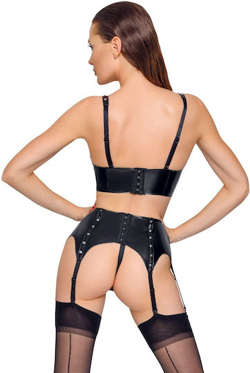 Vinyl Shelf Bra Set S