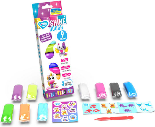 Okto Shine Plasticine for 3+ Years, 9 Pieces