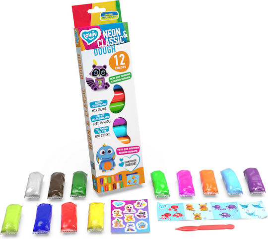 Okto Neon Und Klassische Knete Box Mit 12 Farben Für 3+ Jahre
