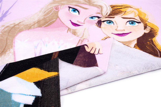 Dimcol Prosoape de plajă pentru copii Roz Frozen 140x70cm