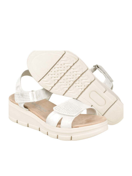 Women's Flat Sandals Anatomic in Silver Color