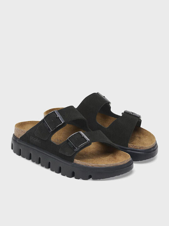 Arizona Chunky Women's Flat Sandals in Black Color Narrow Fit