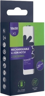 Uniross Rechargeable 18650 Lithium Battery 2200mAh U1BT1822