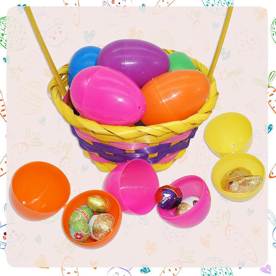 Set of 8 Colorful Opening Eggs 57mm 5gym01