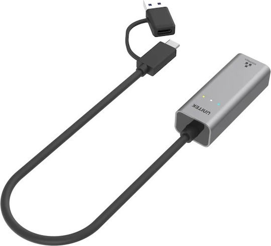 Unitek Converter Usb-c To Lan Gigabit Ethernet+usb-a Y-3465a