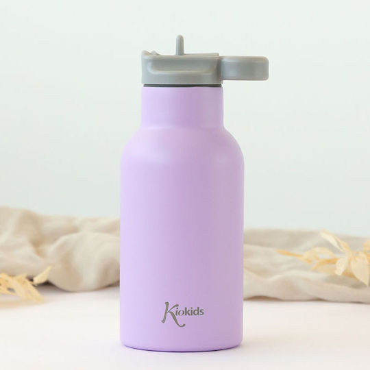 Kiokids Παιδικό Παγούρι Θερμός Ανοξείδωτο Λιλά 350ml