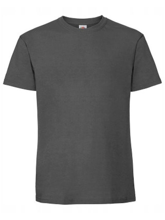 Fruit of the Loom Unisex Διαφημιστικό T-shirt Κοντομάνικο Light Graphite