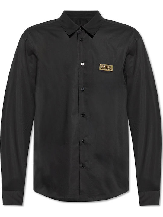 Long-sleeved Cotton Shirt Black