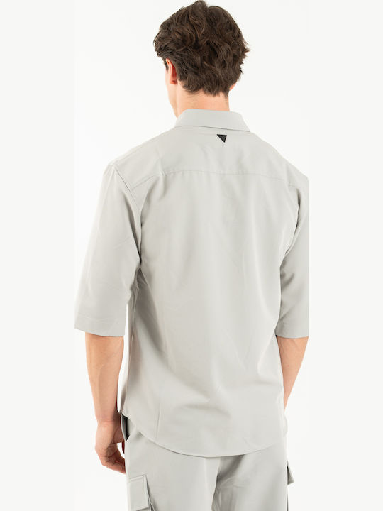 Langärmeliges Overshirt Grau