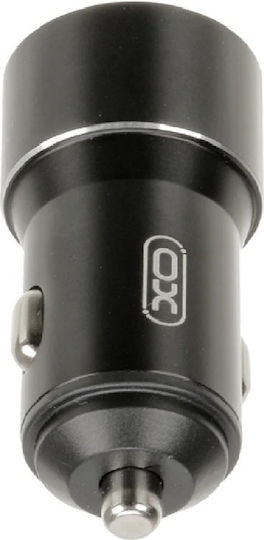 XO Φορτιστής Αυτοκινήτου CC30 12W 2.4A με Θύρες: 2xUSB Μαύρος