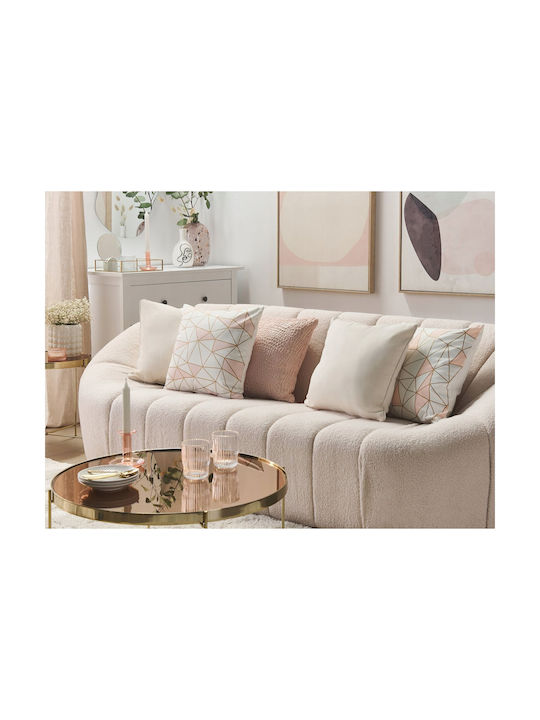 Beliani Sofa-Kissen aus 100% Baumwolle Rosa 45x45cm