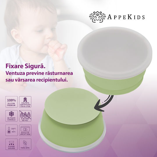 AppeKids Baby Food Bowl made of Silicone Green