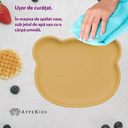 AppeKids Baby Food Plate made of Silicone Beige