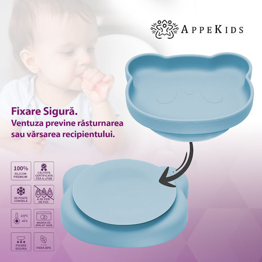 AppeKids Kinderteller aus Silikon Türkis