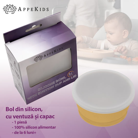 AppeKids Παιδικό Μπωλ Φαγητού από Σιλικόνη Μπεζ