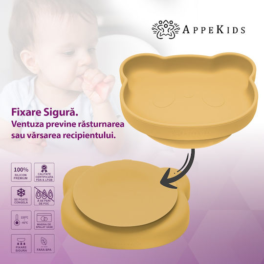 AppeKids Baby Food Plate made of Silicone Beige
