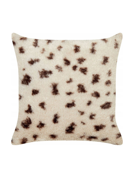 Beliani Perna De Canapea Din Blană Bej Deschis 45x45cm