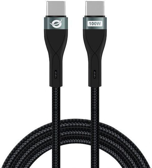 Conceptronic Regular USB 2.0 Cablu USB-C bărbătesc - USB-C 100W Negru 1.2m (ETTA01B12)