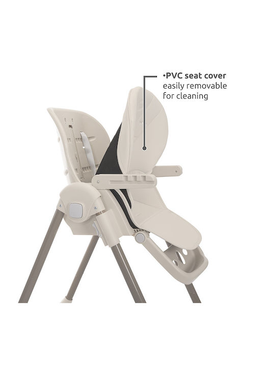 Lorelli Tummy Time Foldable Baby Highchair with Adjustable Height Gray