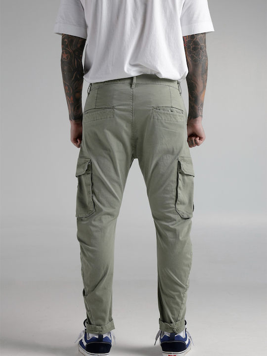 Pantaloni Elastic cu Croială Normală khaki