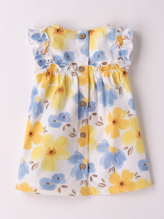 Woven Dress Παιδικό Φόρεμα White-yellow