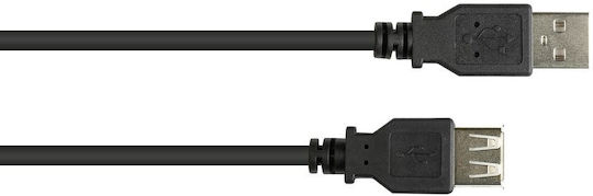 Good Connections USB 2.0 Kabel USB-A-Stecker - USB-A-Buchse Schwarz 5m 2511-OF5S