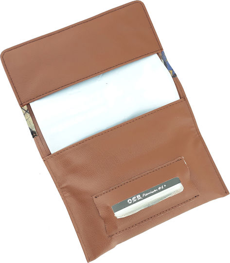 Pera Lederne Tabaktasche in mit magnetischem Verschluss OWLS BROWN