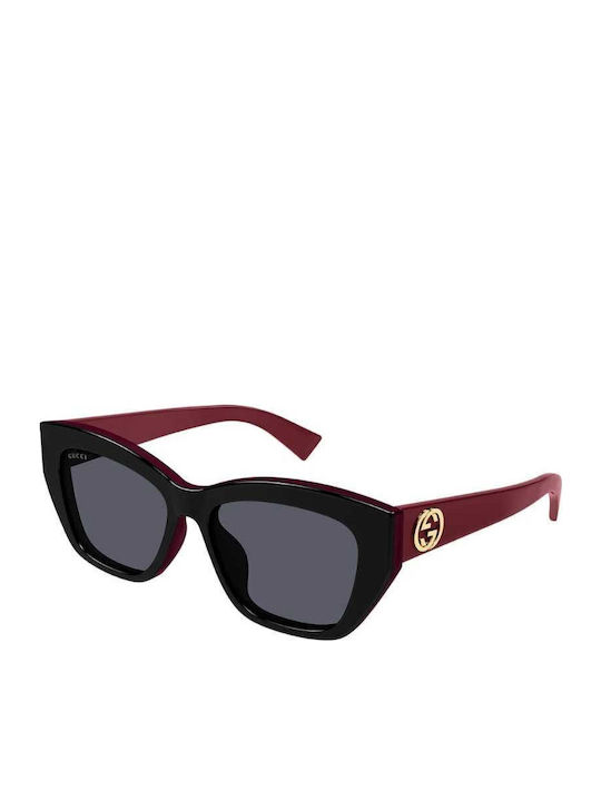 Gucci Damen Sonnenbrille mit Schwarz Kunststoff Gestell und Schwarz Linse GG1844SA 004