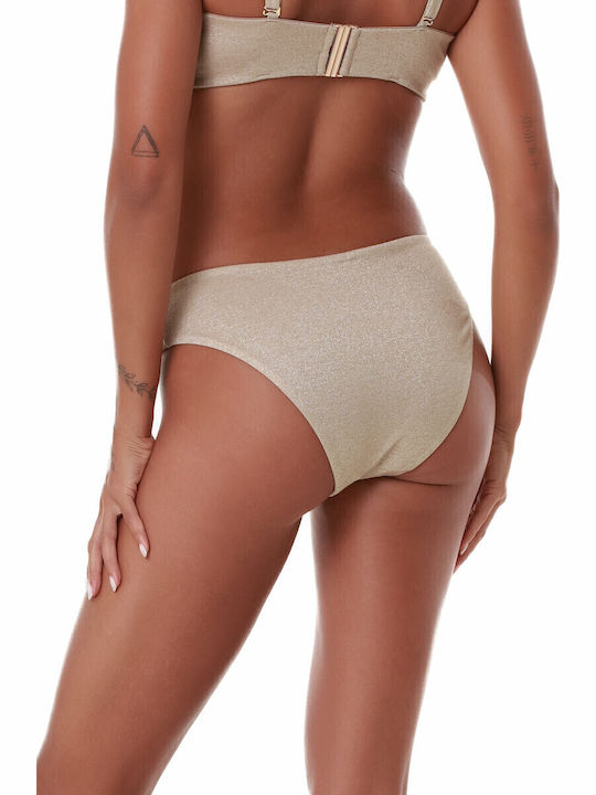 Gold Net Bikini Slip Χρυσο