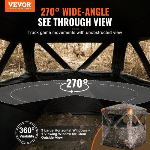 Vevor Σκηνή Κυνηγιού Διάφανη 3 Εποχών 141x141x170εκ.