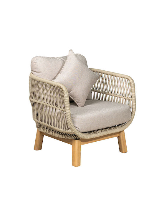 Outdoor Living Room Set Mark 4 Pieces Natural With Pillows E2360,2