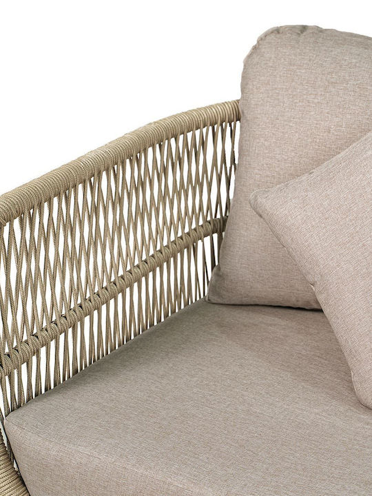 Outdoor Living Room Set Mark 4 Pieces Natural With Pillows E2360,2