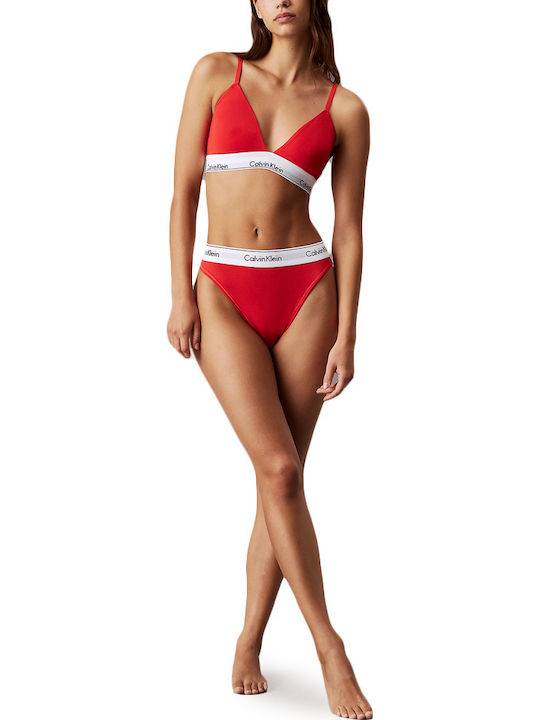 Calvin Klein Lined Triangle Bralette Women Calvin Klein Κοκκινο Λευκο 000qf5650e-vo3